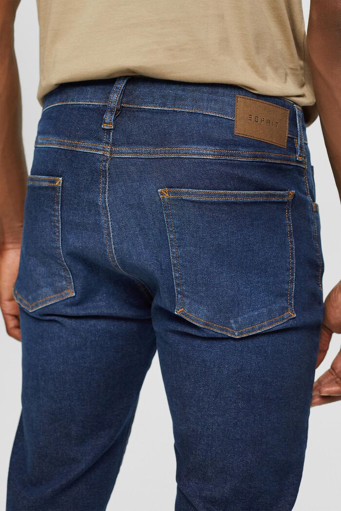 Jeans med slim fit, BLUE DARK WASHED, detail image number 4