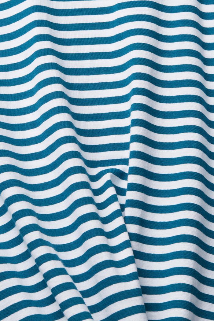 Jersey-T-shirt med striber, PETROL BLUE, detail image number 4