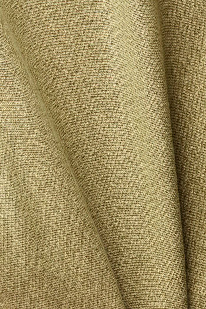 Shorts med bindebælte, hørmiks, PISTACHIO GREEN, detail image number 7