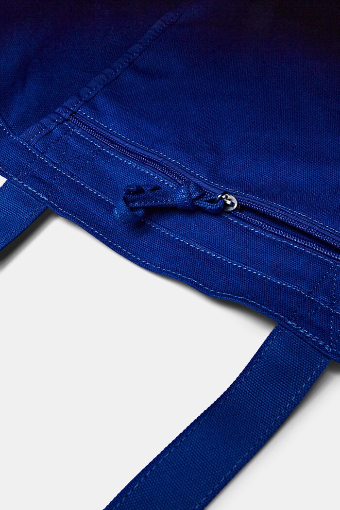 Shoppingtaske i canvas med logo, BRIGHT BLUE, detail image number 3