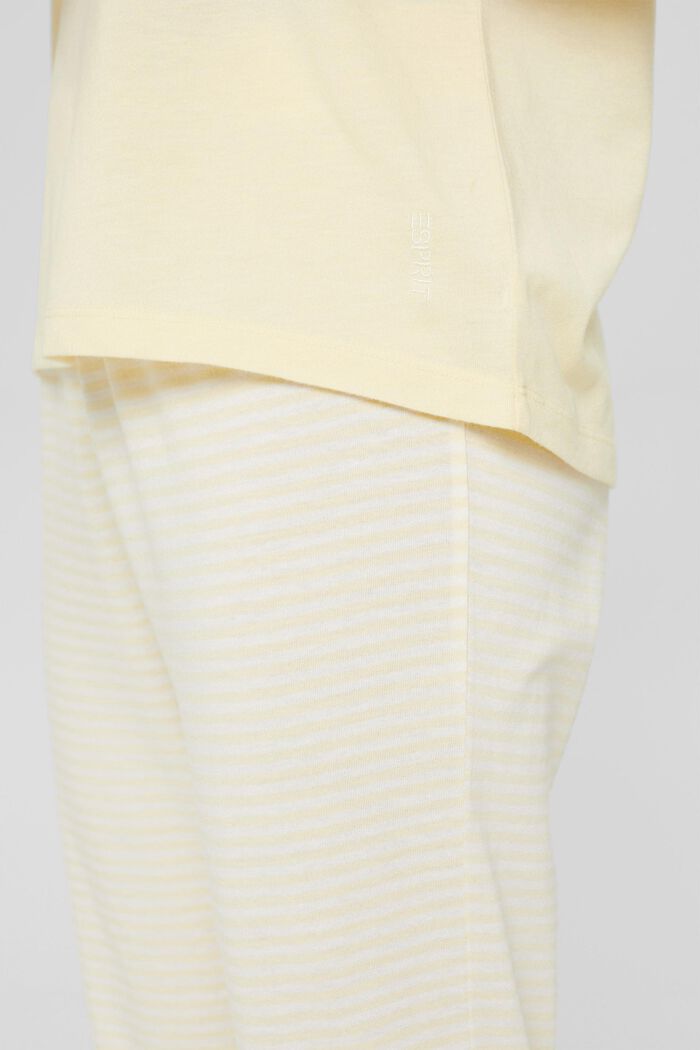 Dejligt blød pyjamas-top i 100% økobomuld, PASTEL YELLOW, detail image number 3
