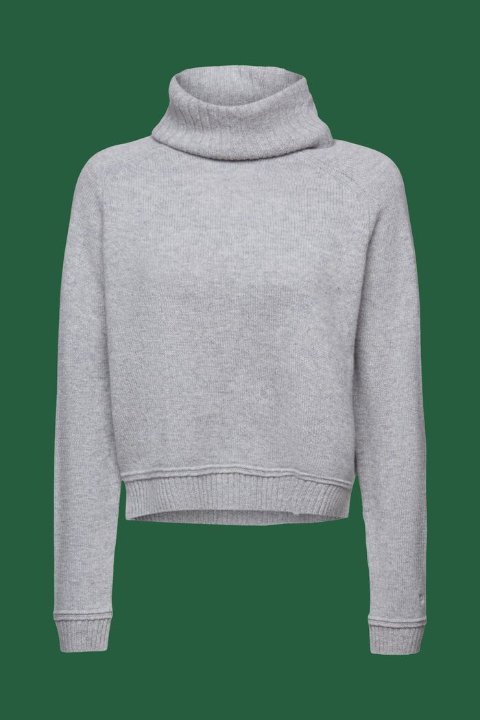 Rullekravesweater i kashmir, LIGHT GREY, detail image number 6