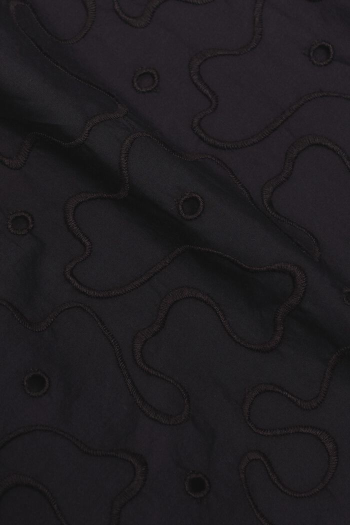 Midikjole med pufærmer og bælte, BLACK, detail image number 5