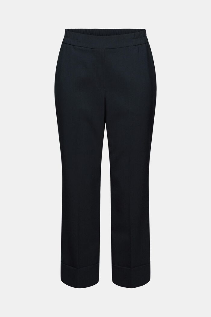Cropped bukser med mellemhøj talje, BLACK, detail image number 2
