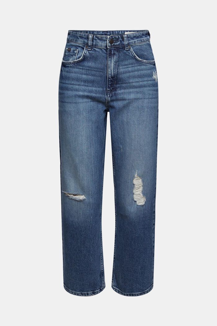 Jeans i used-look, økologisk bomuld
