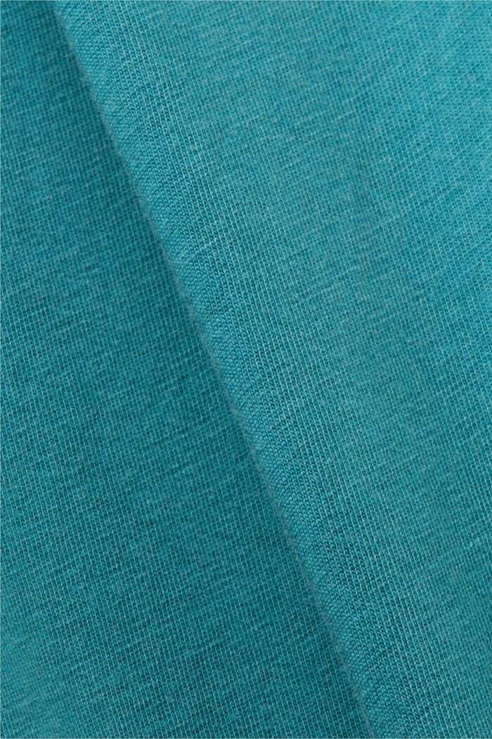 Garment-dyed T-shirt i jersey, 100 % bomuld, TEAL BLUE, detail image number 4