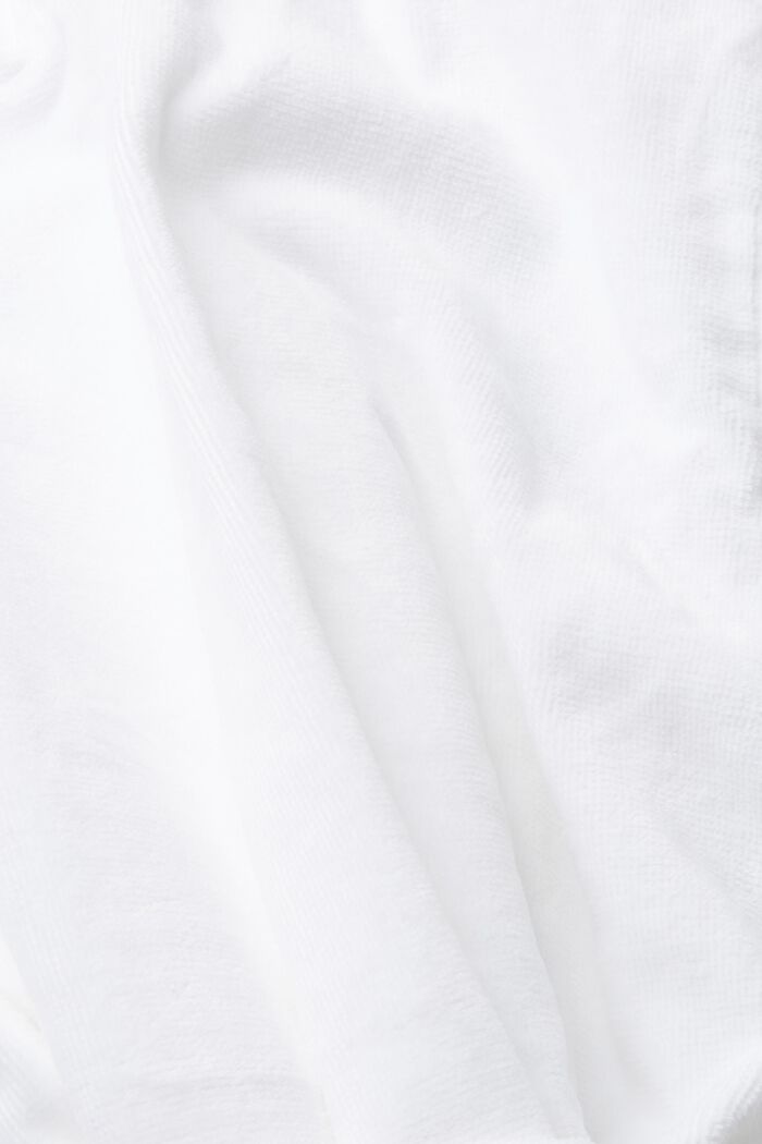 Velour-badekåbe, 100% bomuld, WHITE, detail image number 4