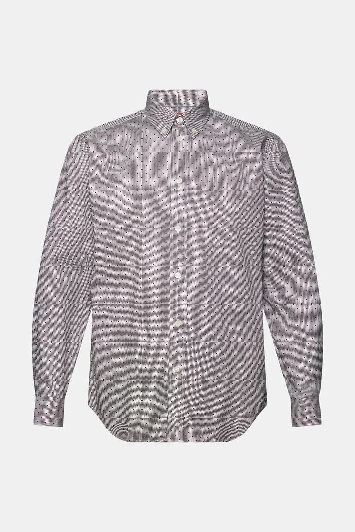 Mønstret button-down skjorte, 100 % bomuld, DARK BROWN, detail image number 5