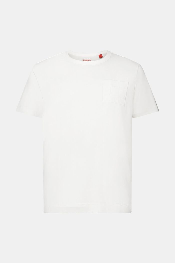 T-shirt i jersey med broderi, 100 % bomuld, OFF WHITE, detail image number 6
