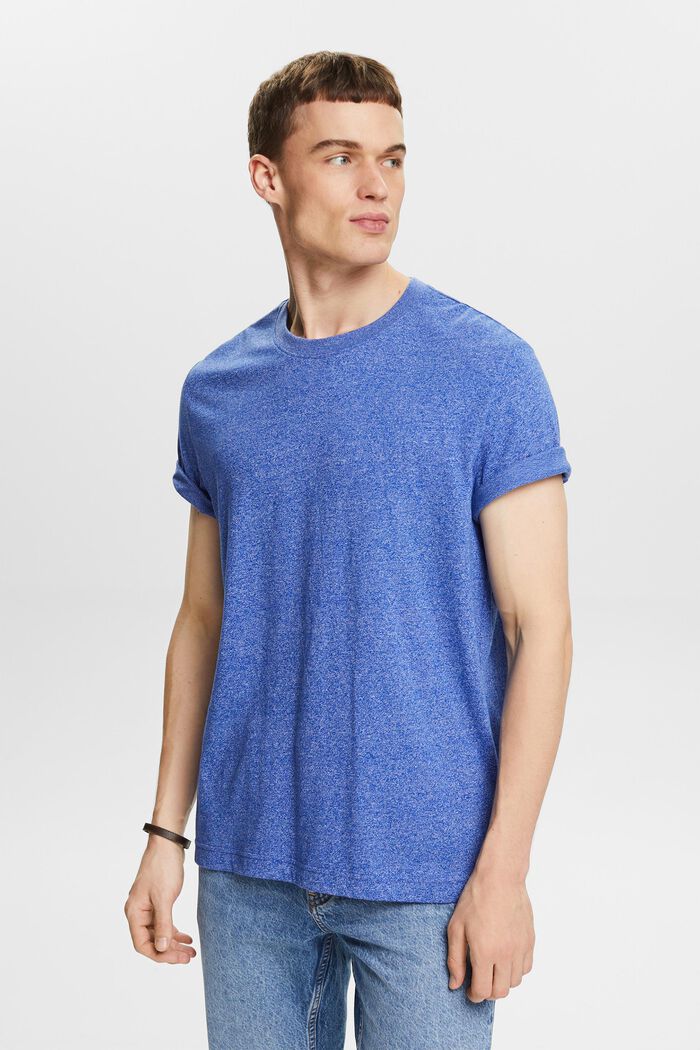 Melange-T-shirt, BRIGHT BLUE, detail image number 4