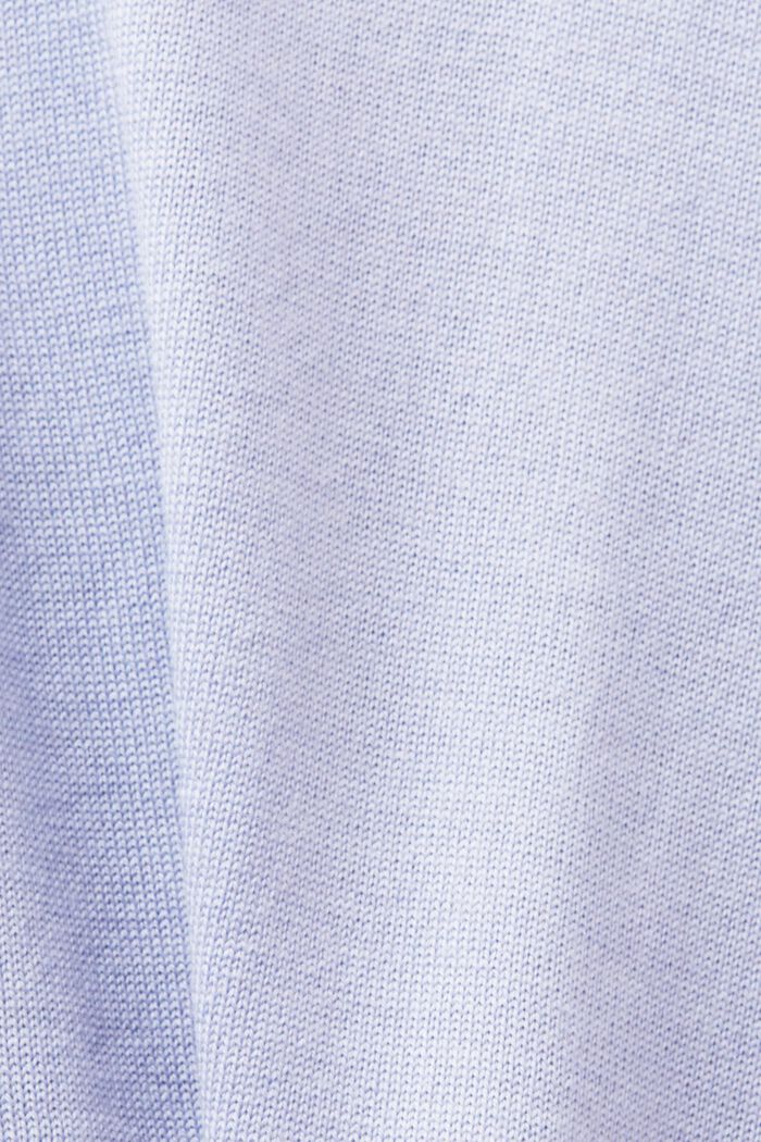 Rullekravesweater i uld, LIGHT BLUE LAVENDER, detail image number 6