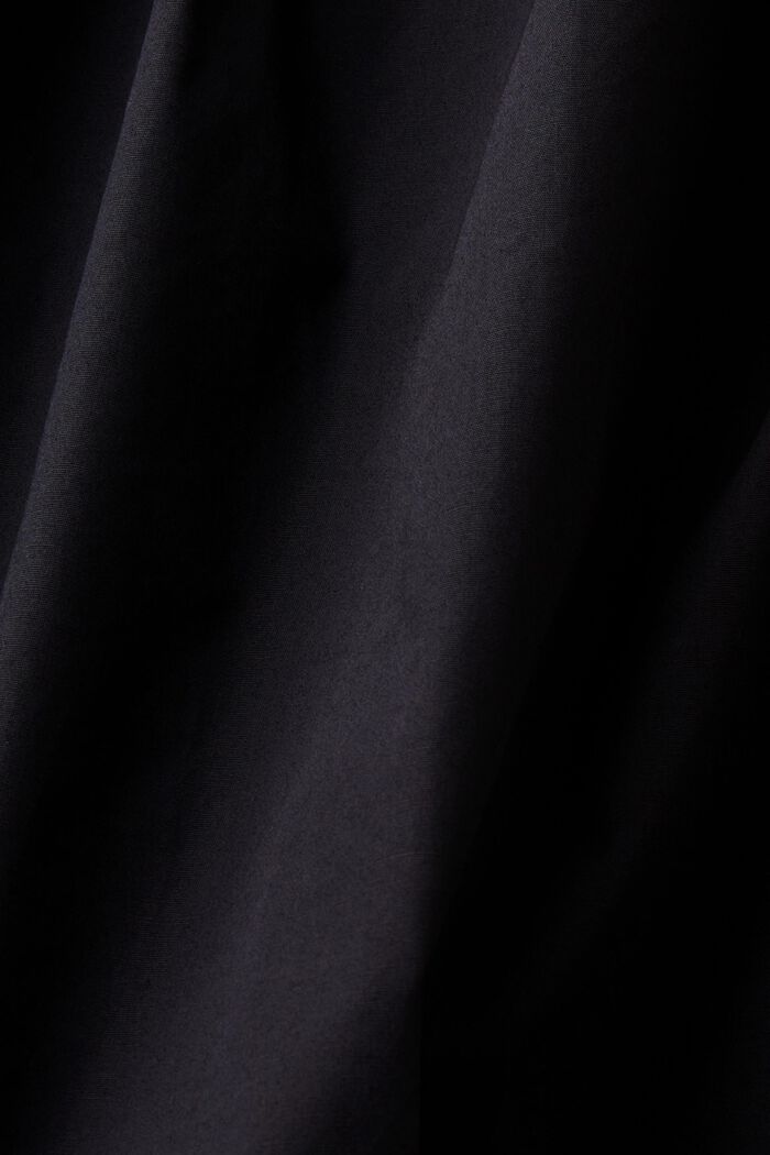 Carmen-bluse i poplin med bare skuldre, BLACK, detail image number 5