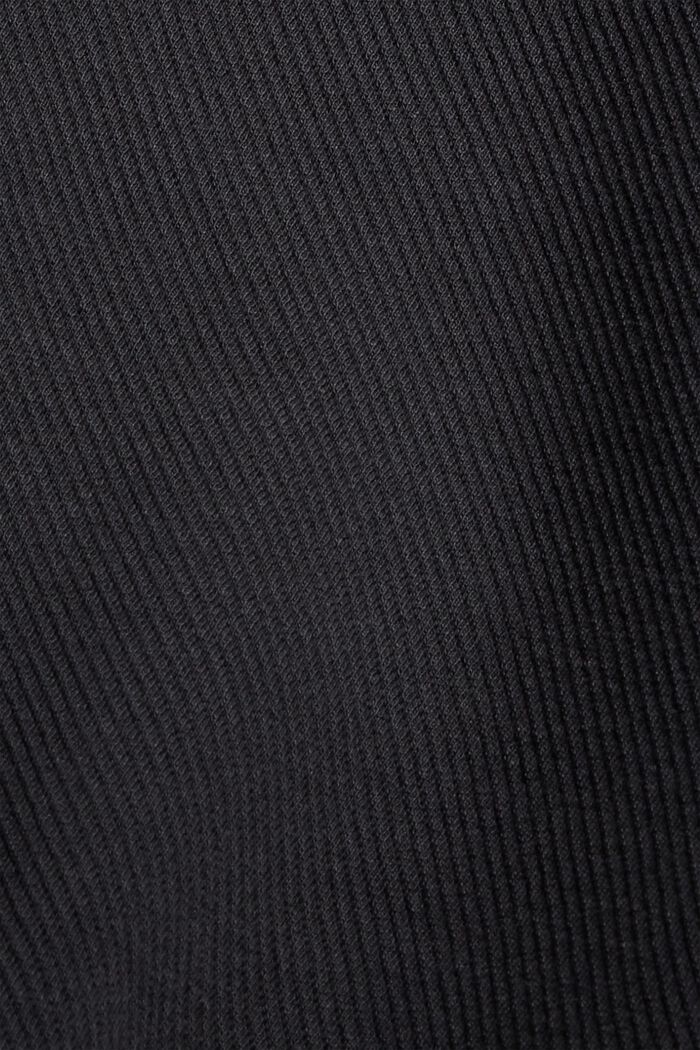 Boxy jakke med twillstruktur, BLACK, detail image number 4