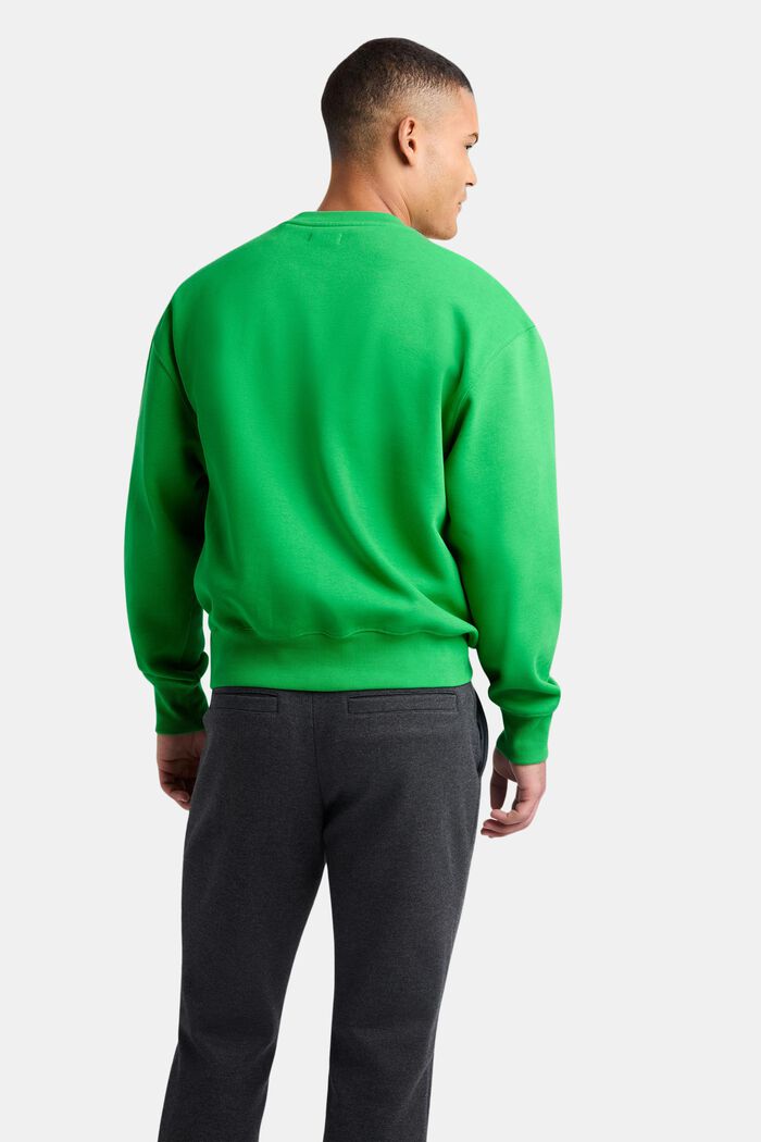 Unisex sweatshirt i bomuldsfleece med logo, GREEN, detail image number 3