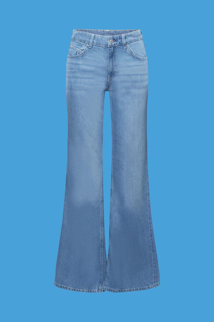 Jeans med mellemhøj talje og retro-svaj, BLUE LIGHT WASHED, detail image number 5