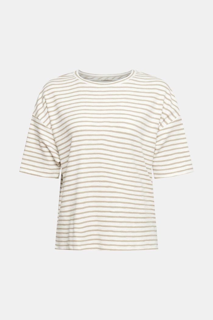 T-shirt med striber, OFF WHITE, detail image number 2