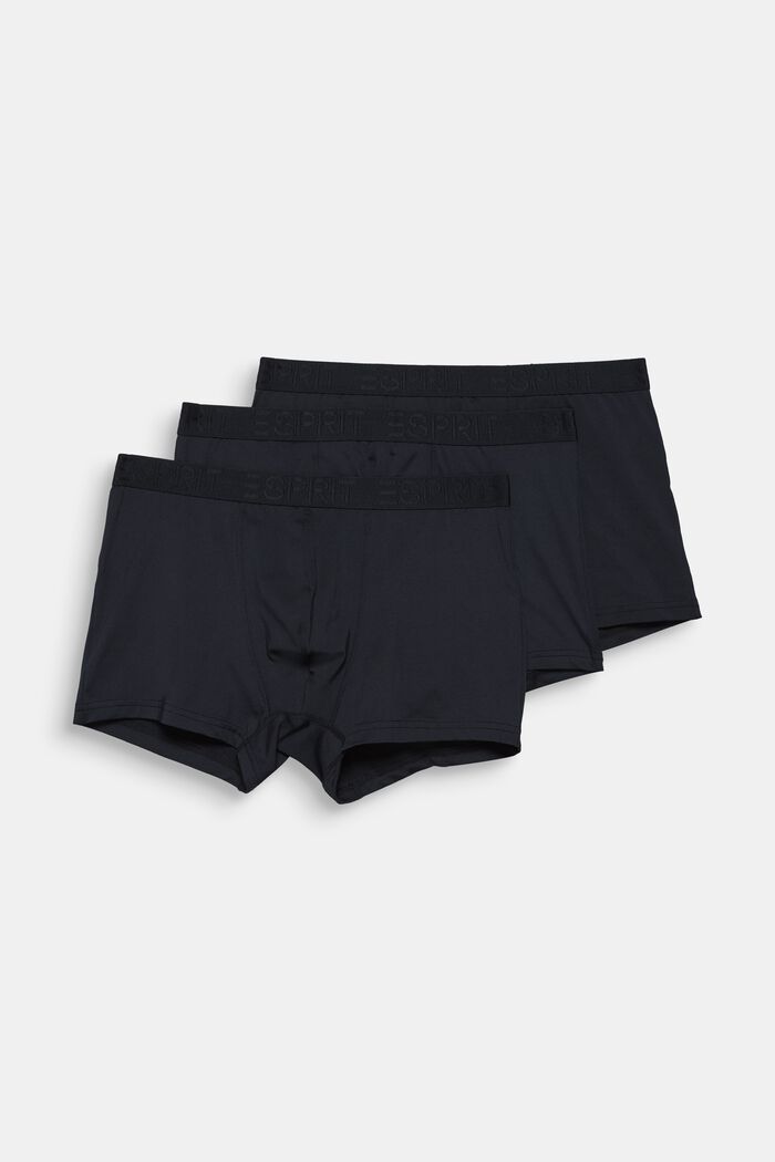 Pakke med 3 par hipster-shorts med logo-linning, BLACK, overview
