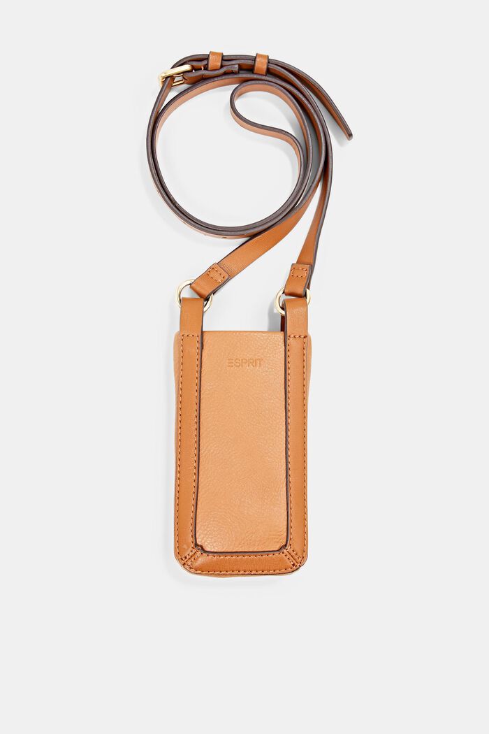 Smartphone-taske i læderlook, RUST BROWN, detail image number 0