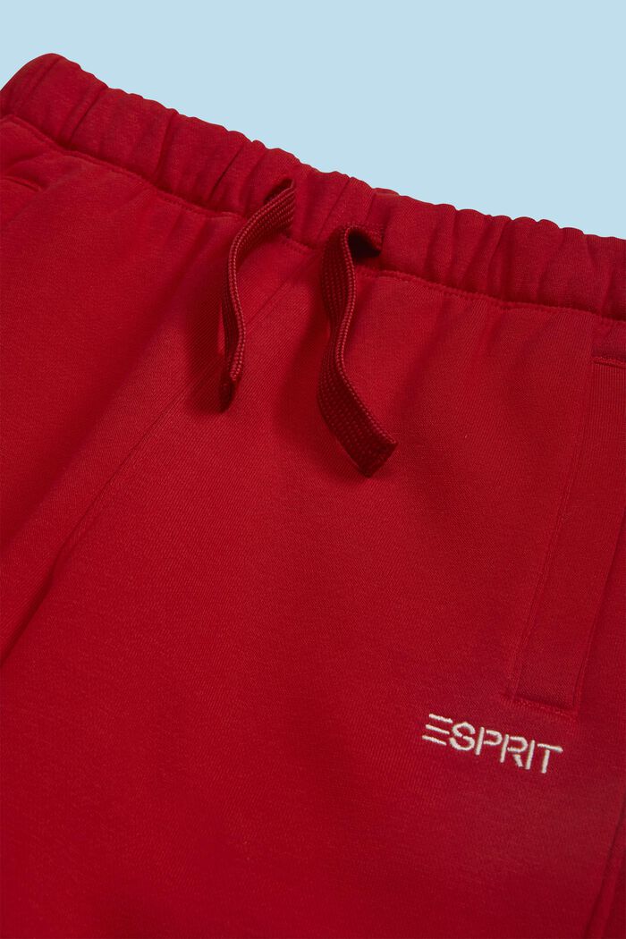 Sweatpants i bomuldsmiks med logo, DARK RED, detail image number 2