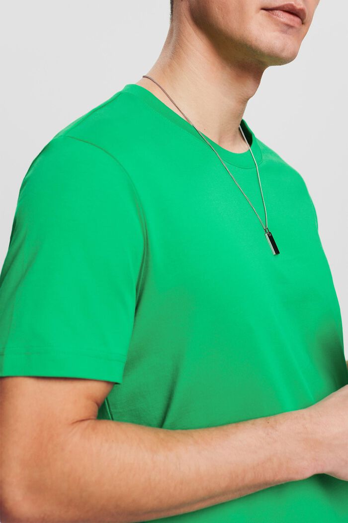 Jersey-T-shirt med rund hals, NEW GREEN, detail image number 3