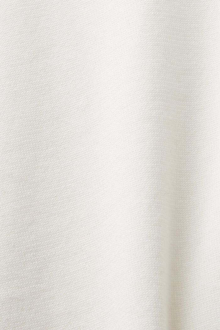 Kortærmet sweater med rund hals, OFF WHITE, detail image number 5