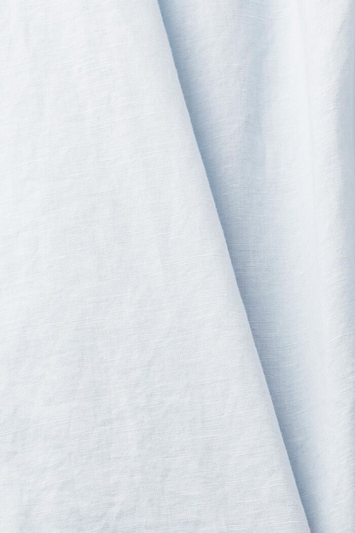 Ærmeløs bluse i hørmiks, PASTEL BLUE, detail image number 6
