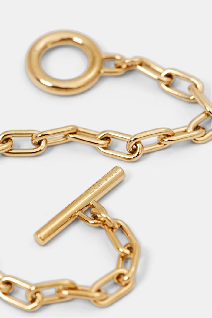 Guldfarvet lænkearmbånd i rustfrit stål, GOLD, detail image number 1