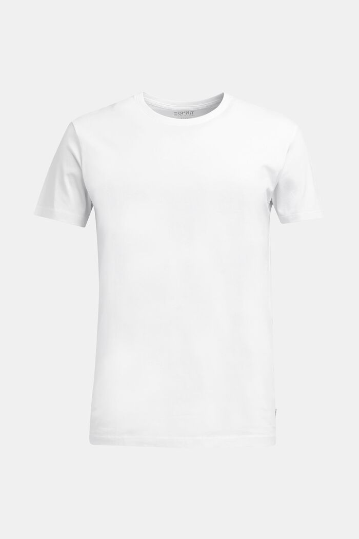 T-shirt i jersey af 100 % bomuld, WHITE, overview