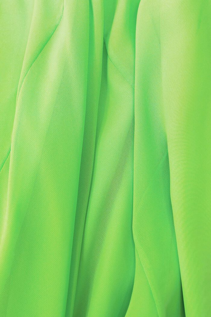 Maxi-kjole i chiffon med V-hals, CITRUS GREEN, detail image number 6