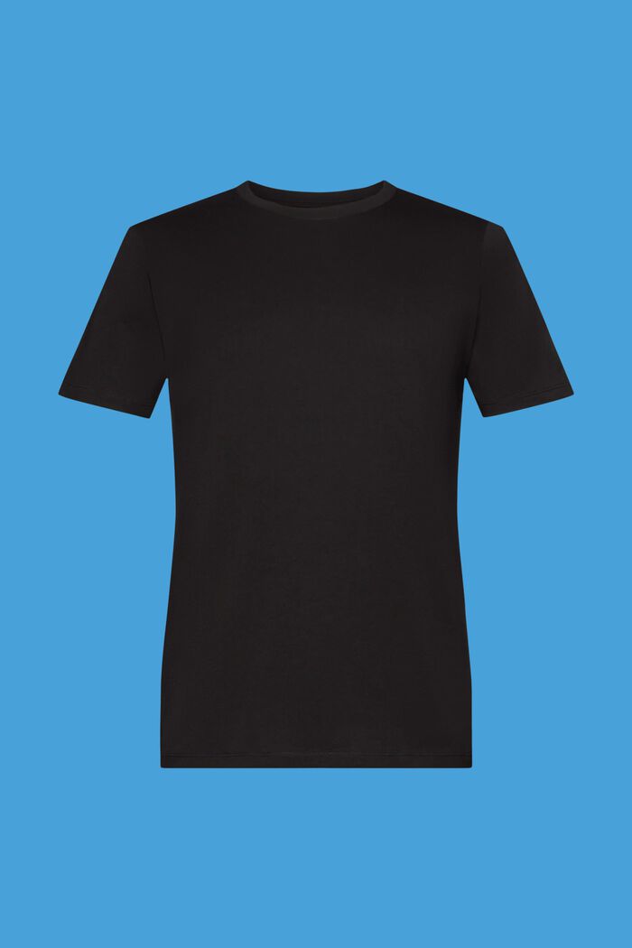 Jersey-T-shirt med rund hals, BLACK, detail image number 6