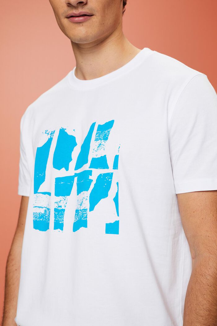 T-shirt med frontprint, 100 % bomuld, WHITE, detail image number 2