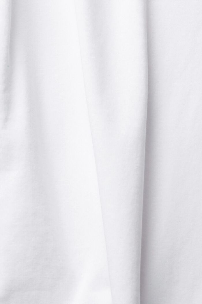 T-shirt i økologisk bomuld med opsmøg, WHITE, detail image number 6