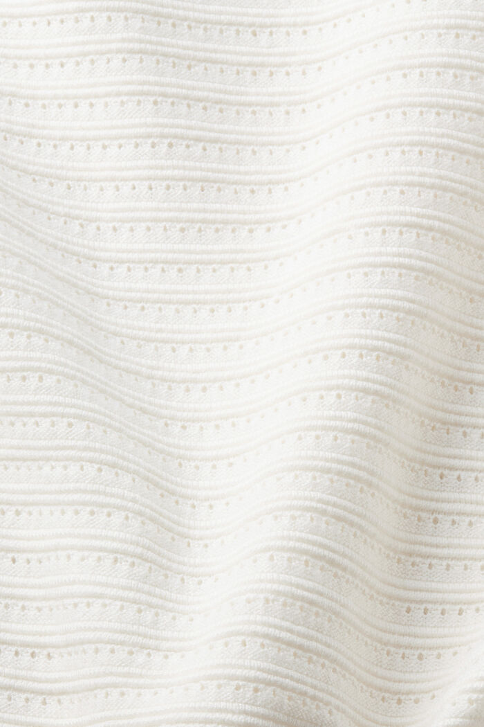 Stribet pullover i blandet strik, OFF WHITE, detail image number 4