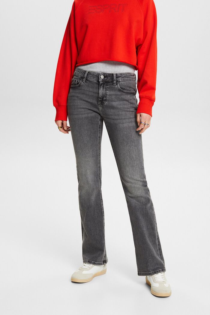 Bootcut-jeans med mellemhøj talje, GREY MEDIUM WASHED, detail image number 0