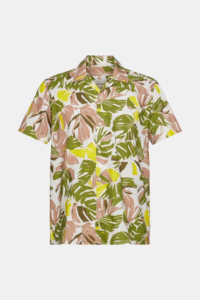 Skjorte med tropisk bladprint
