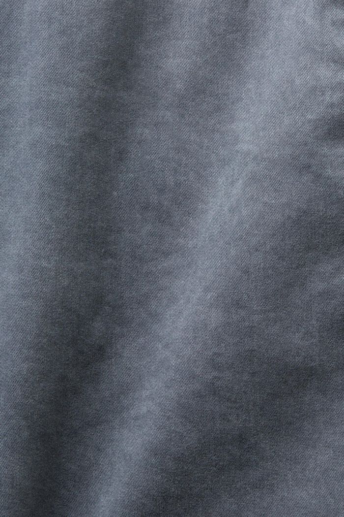 Vaskede slim chino-shorts, DARK GREY, detail image number 6