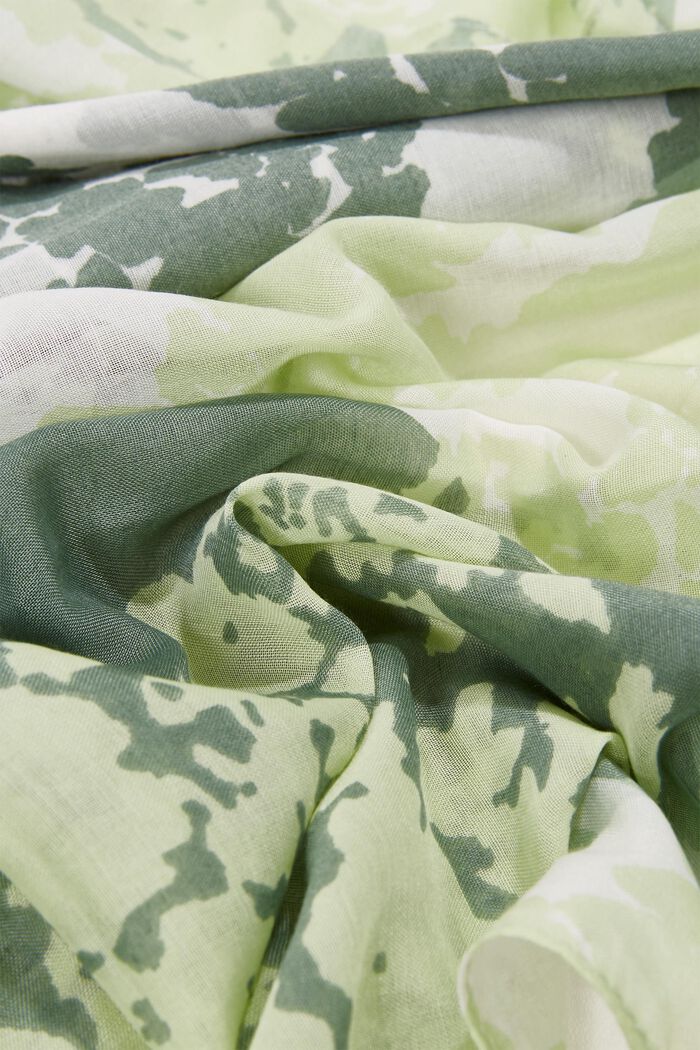 Genanvendte materialer: kunstfærdigt mønstret tørklæde, DUSTY GREEN, detail image number 2