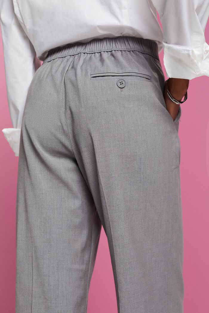 Bukser med slids og lynlås, LIGHT GREY, detail image number 4