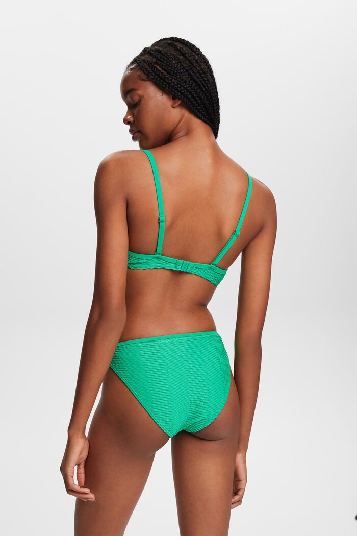 Genanvendt: polstret bikinitop med tekstur, GREEN, detail image number 2