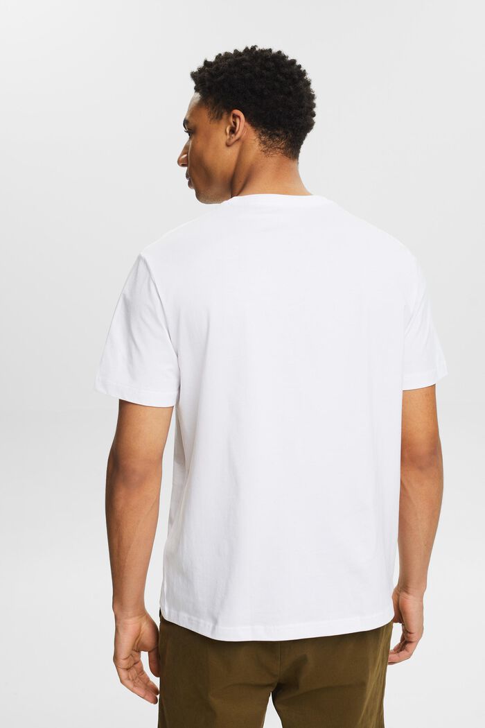 Kortærmet T-shirt med rund hals, WHITE, detail image number 2