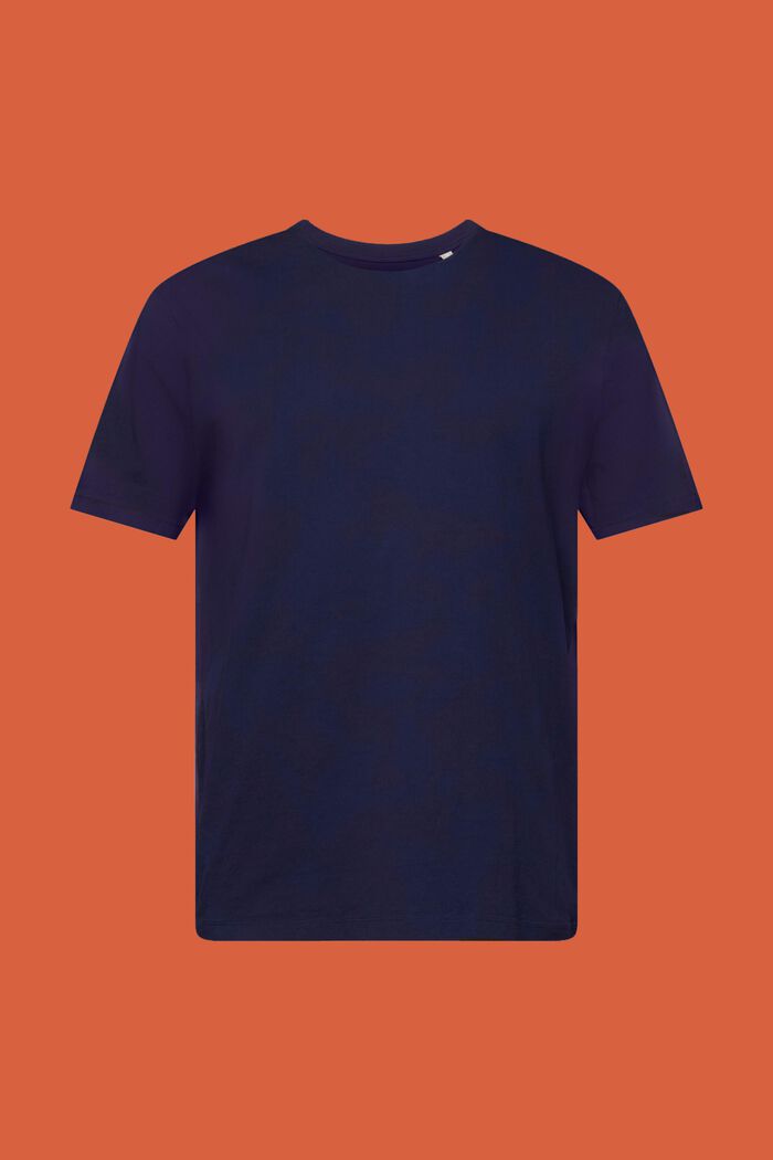 T-shirt med rund hals, 100 % bomuld, DARK BLUE, detail image number 6