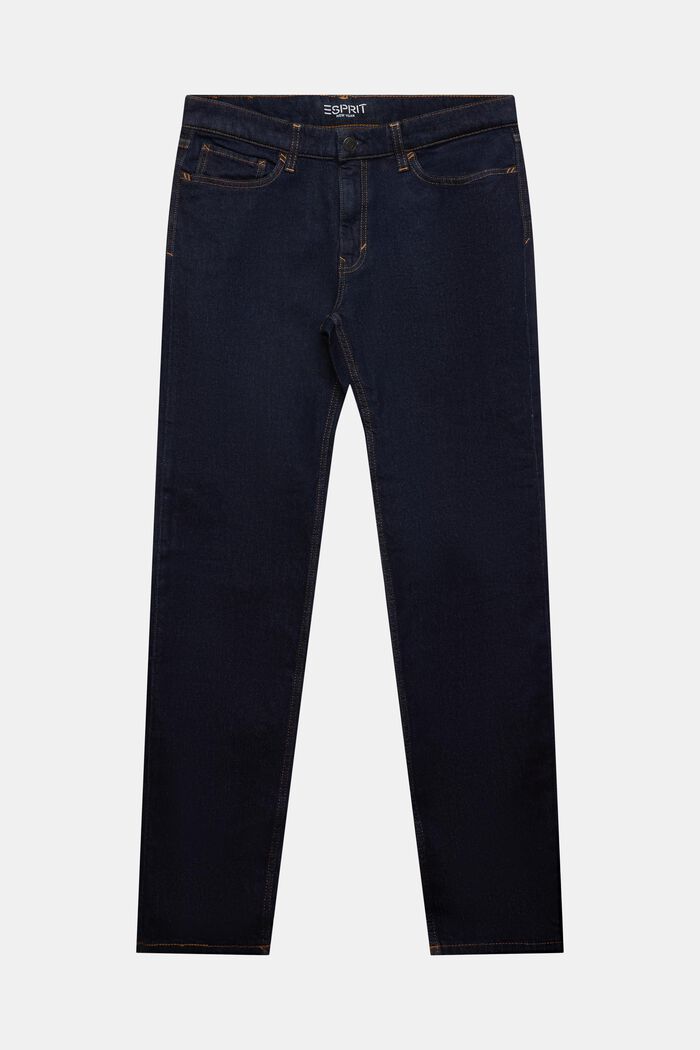 Lige jeans med mellemhøj talje, BLUE RINSE, detail image number 7