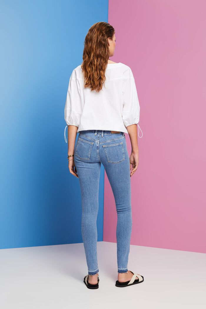 Jeans i bomuldsblanding med stretchkomfort, BLUE LIGHT WASHED, detail image number 3