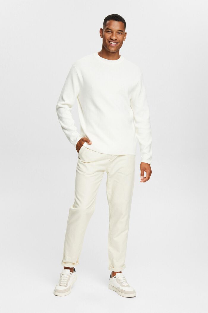 Pullover i strik, OFF WHITE, detail image number 1