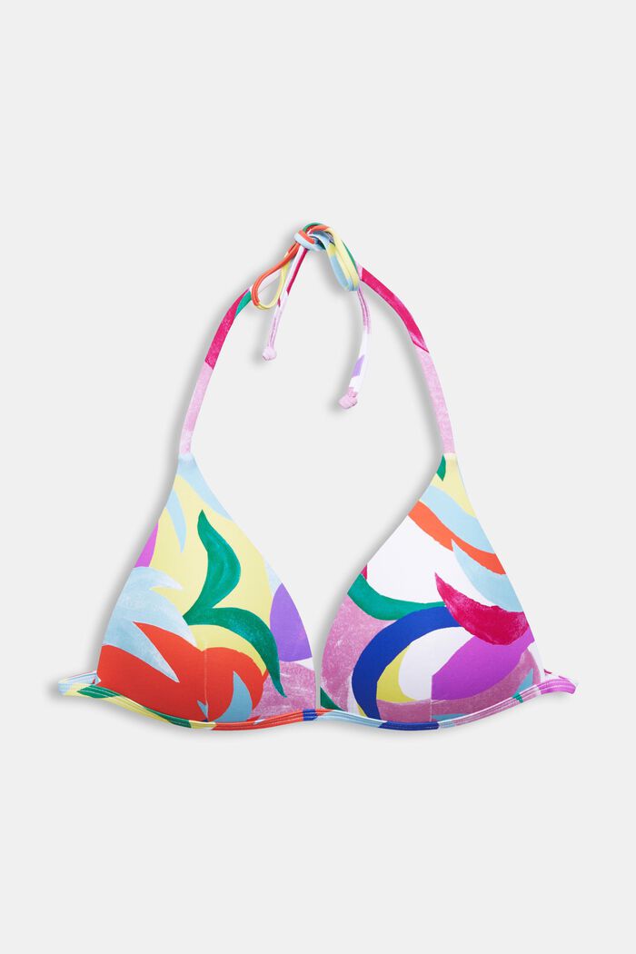 Genbrugte materialer: bikinitop med farverigt mønster, VIOLET, detail image number 5