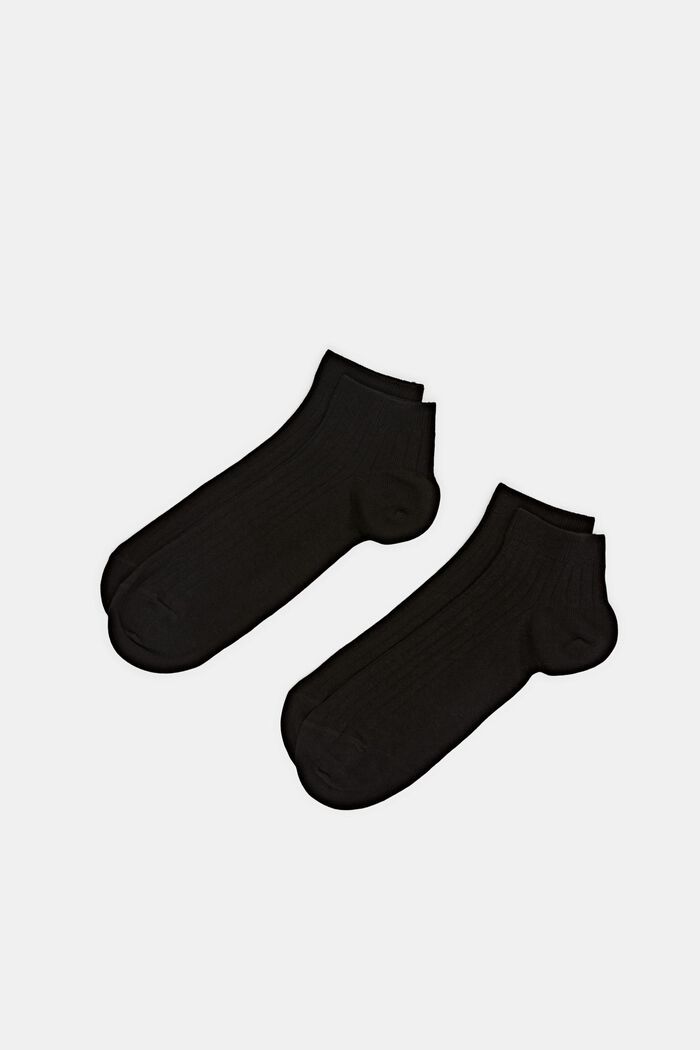2-pak sneaker-sokker, BLACK, detail image number 0