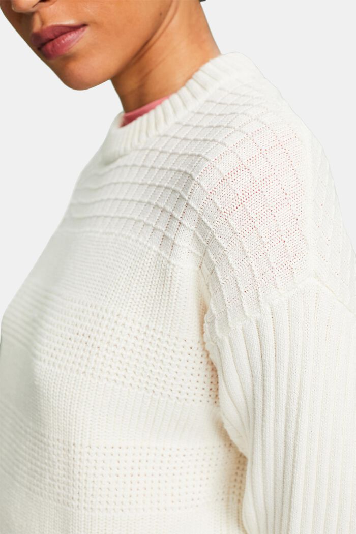 Sweater med struktur og rund hals, ICE, detail image number 3