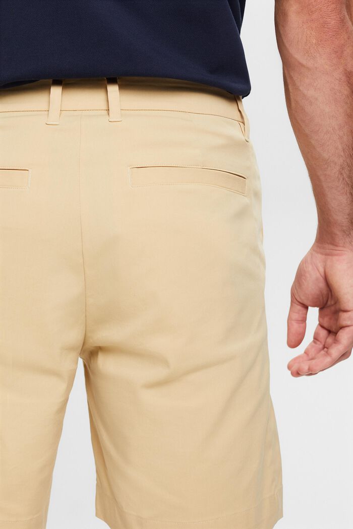 Chino-shorts i stretch-twill, SAND, detail image number 3