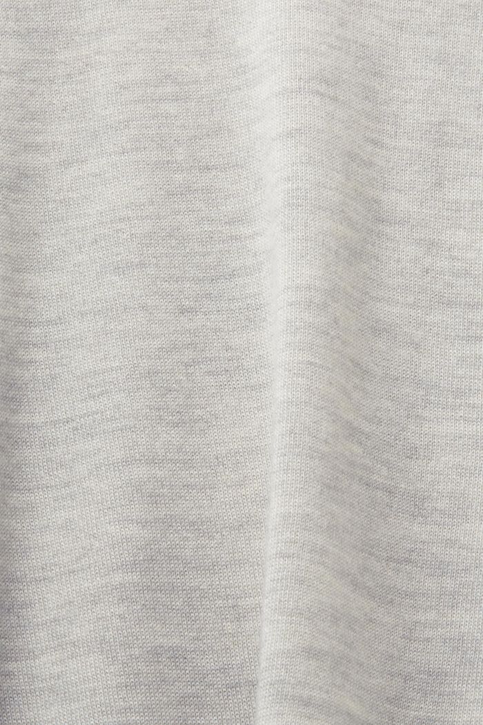 Sweater i kashmir med rund hals, LIGHT GREY, detail image number 4