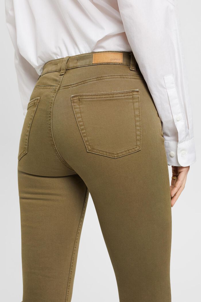 Capri-jeans med mellemhøj talje, KHAKI GREEN, detail image number 2